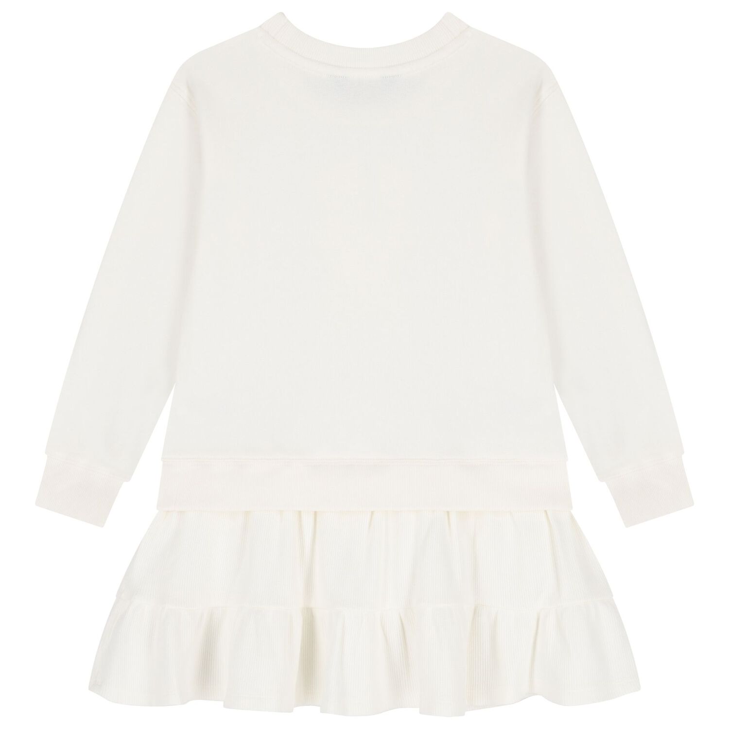 Girls Ivory Polo Bear Sweatshirt Dress, 1, hi-res