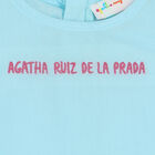 Girls Aqua Logo Tulle Dress, 1, hi-res