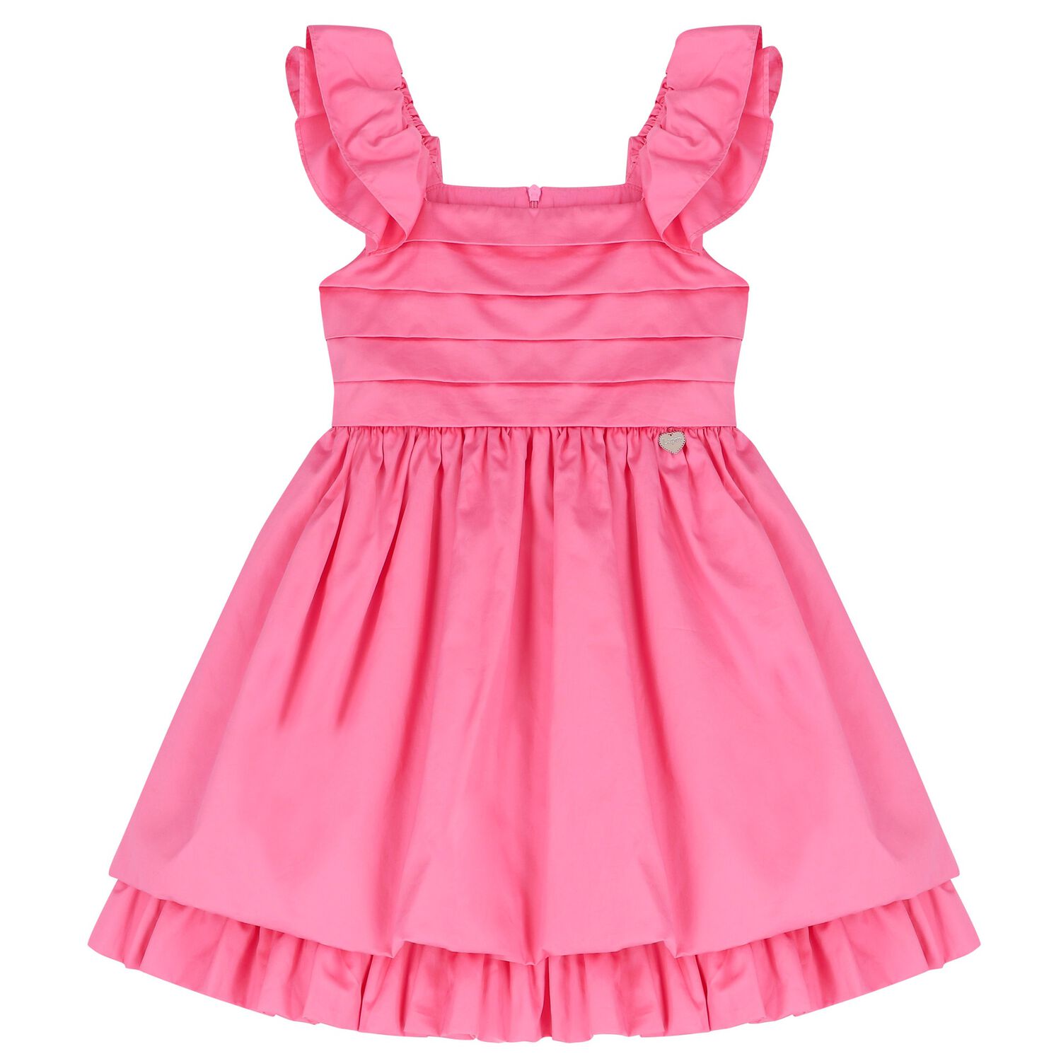 Girls Pink Flared Dress, 1, hi-res
