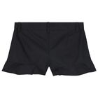 Girls Black Logo Shorts, 1, hi-res