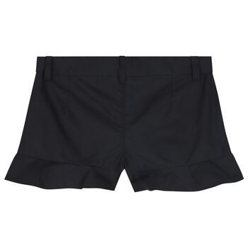 Girls Black Logo Shorts