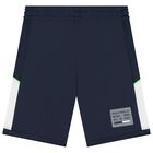 Boys Navy Blue Logo Dri-Fit Shorts, 1, hi-res