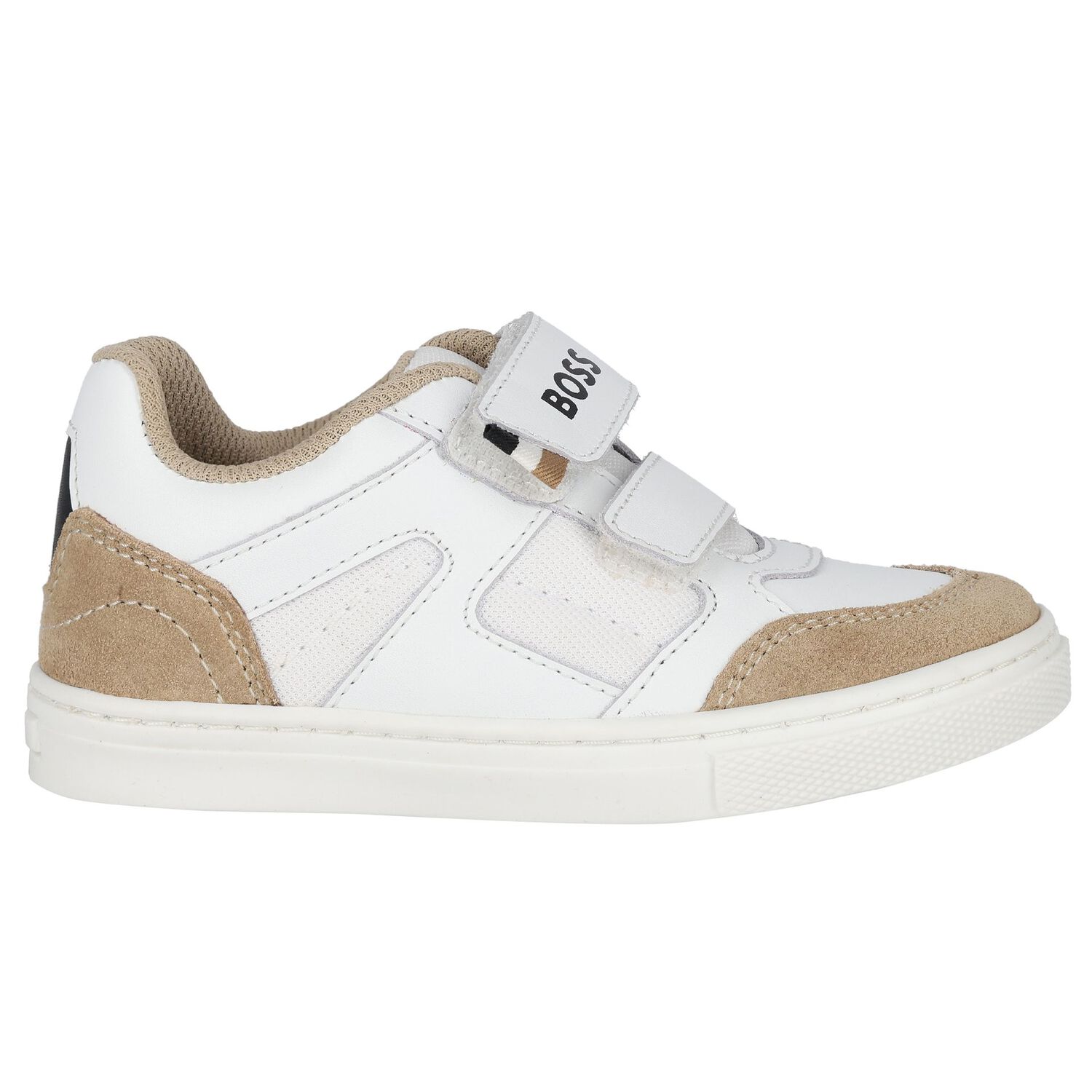 Boys White Logo Trainers, 1, hi-res image number null
