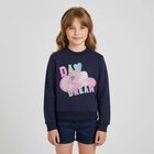 Girls Navy Blue Sequin Sweatshirt, 1, hi-res