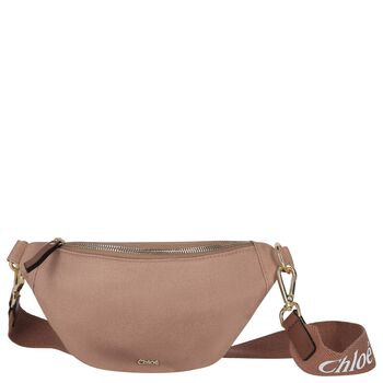 Girls Brown Logo Crossbody Bag