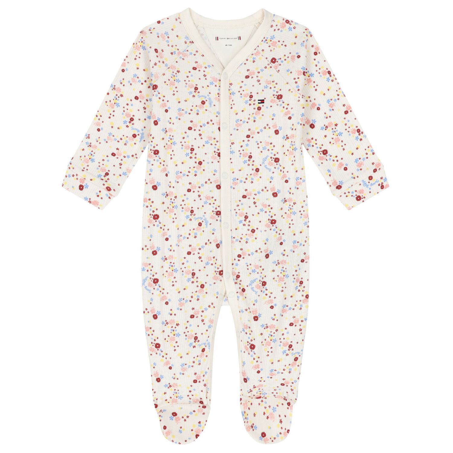Baby Girls Ivory Logo Floral Babygrow Gift Set, 1, hi-res