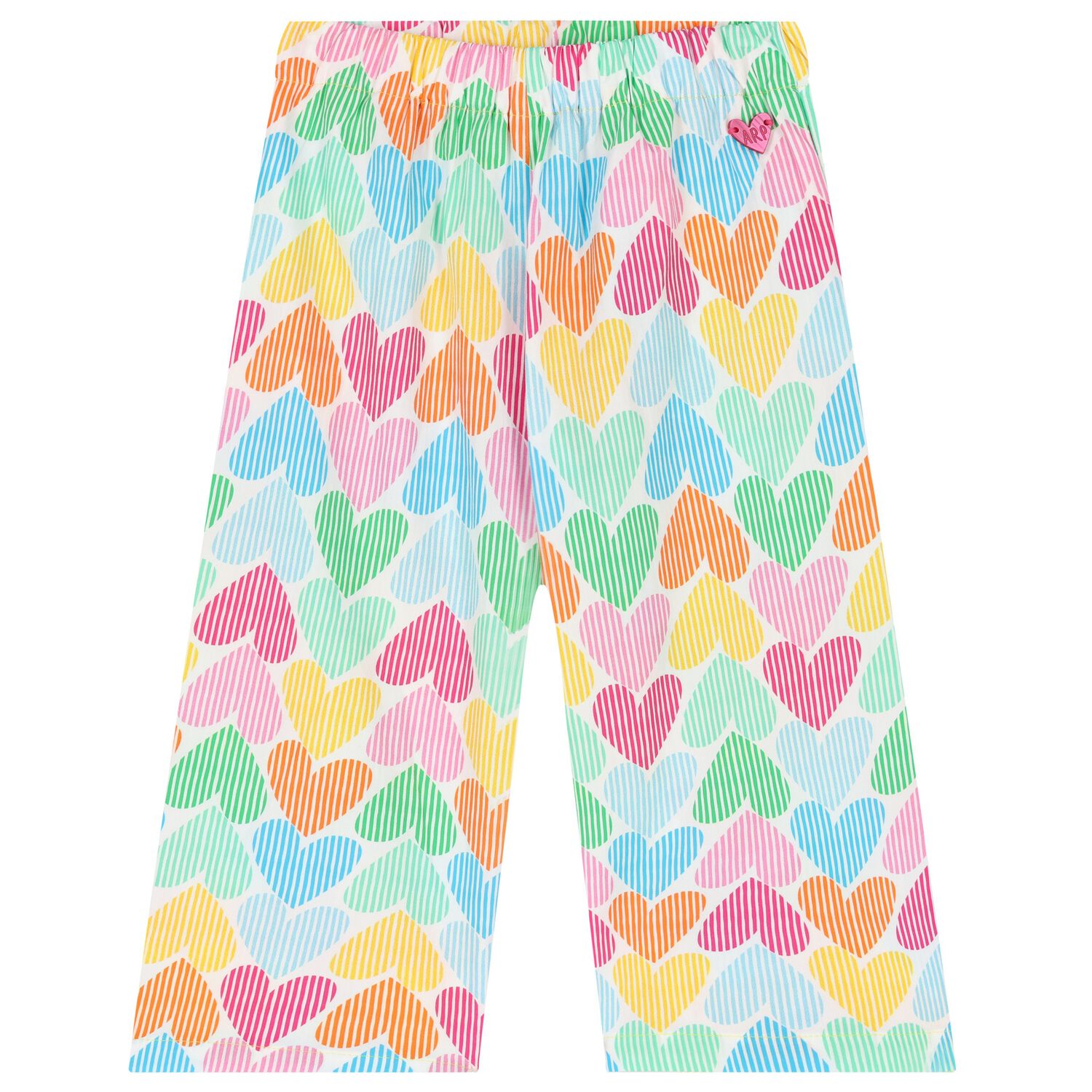 Girls Multi-Coloured Heart Trousers, 1, hi-res image number null