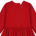 Girls Red Chiffon Dress, 1, hi-res