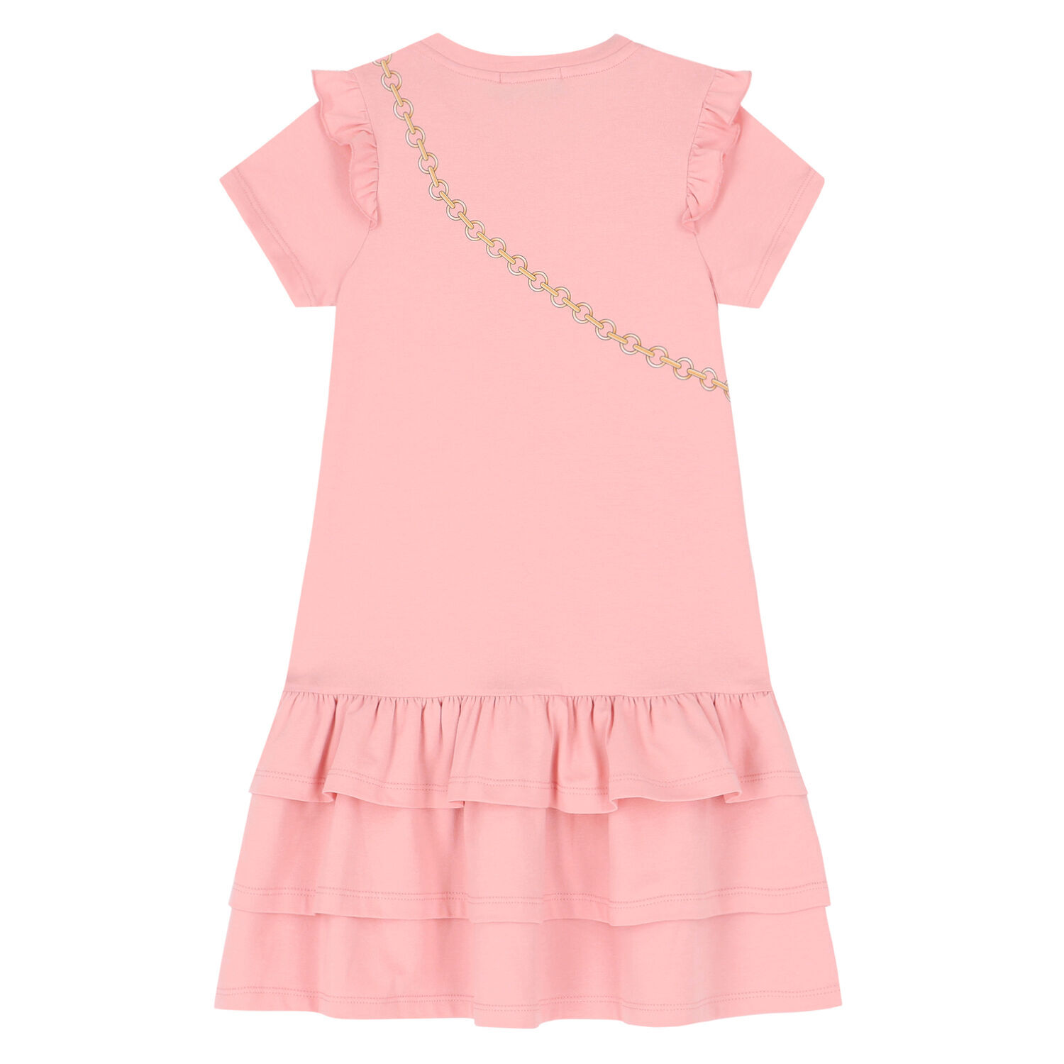 Girls Pink Logo Dress, 2, hi-res