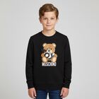 Black Teddy Bear Logo Sweatshirt, 1, hi-res