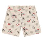 Younger Boys Beige Football Shorts, 1, hi-res