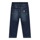 Baby Boys Blue Denim Logo Jeans, 1, hi-res