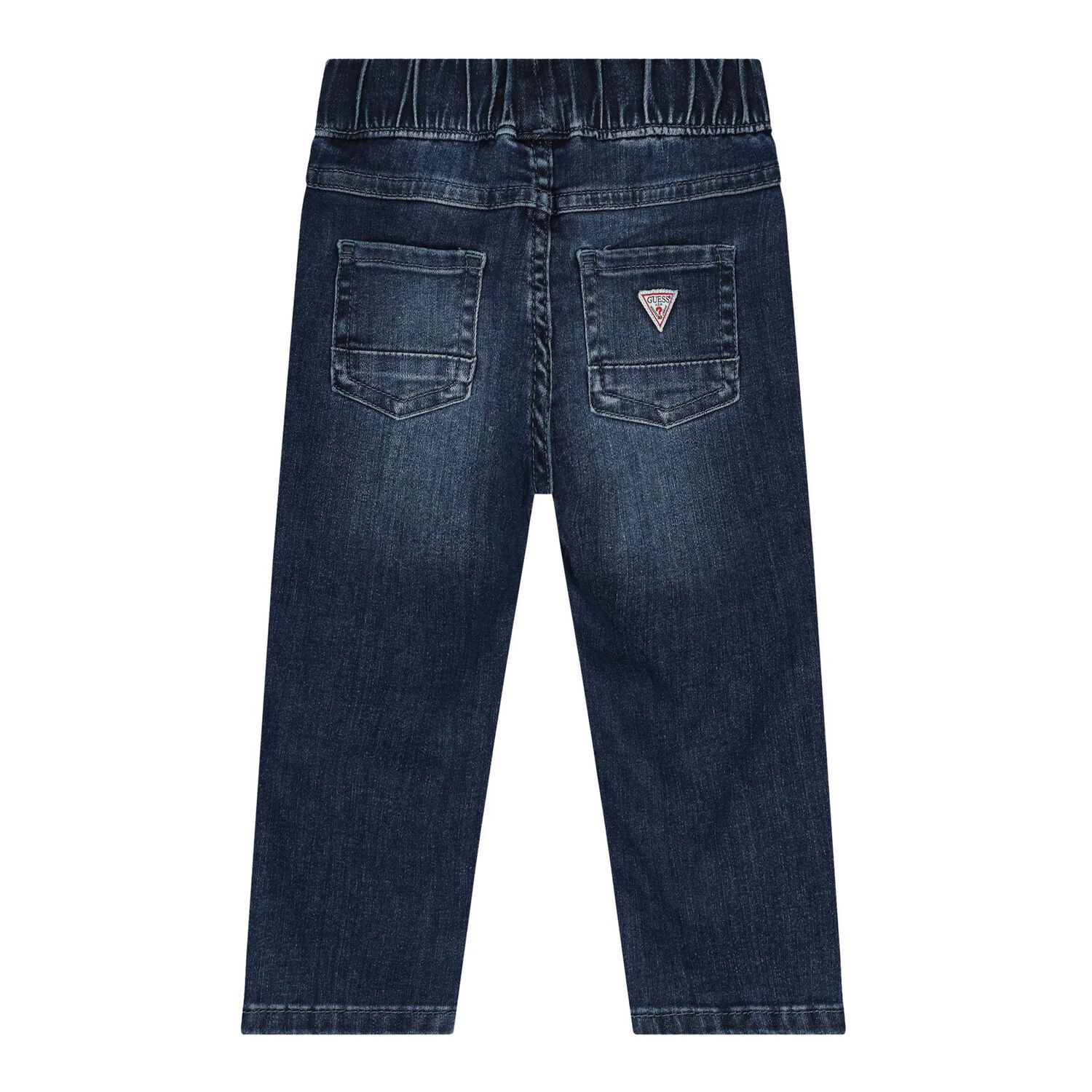 Baby Boys Blue Denim Logo Jeans, 1, hi-res