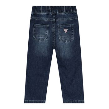Baby Boys Blue Denim Logo Jeans