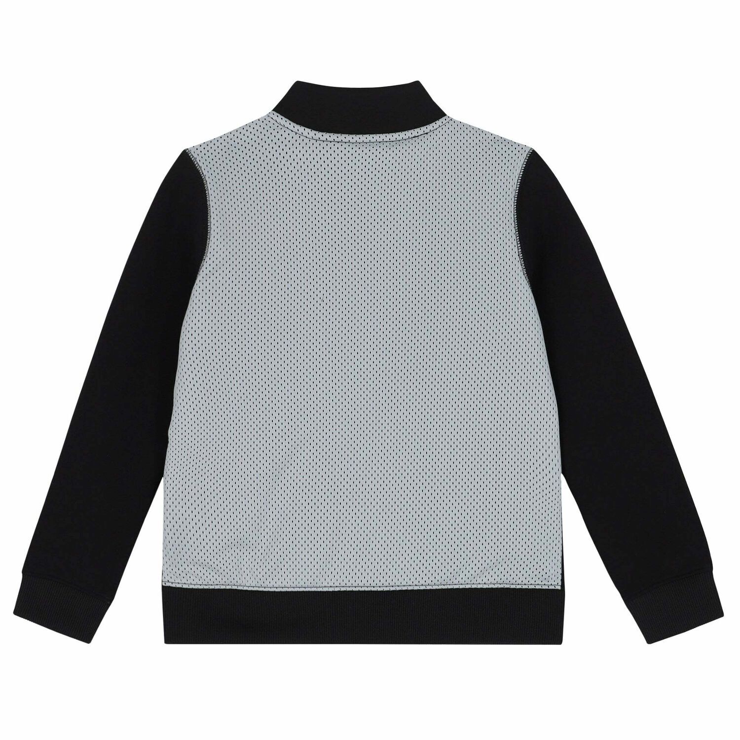 Boys Black & Grey Logo Zip Up Top, 1, hi-res