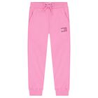 Girls Pink Embellished Logo Joggers, 2, hi-res