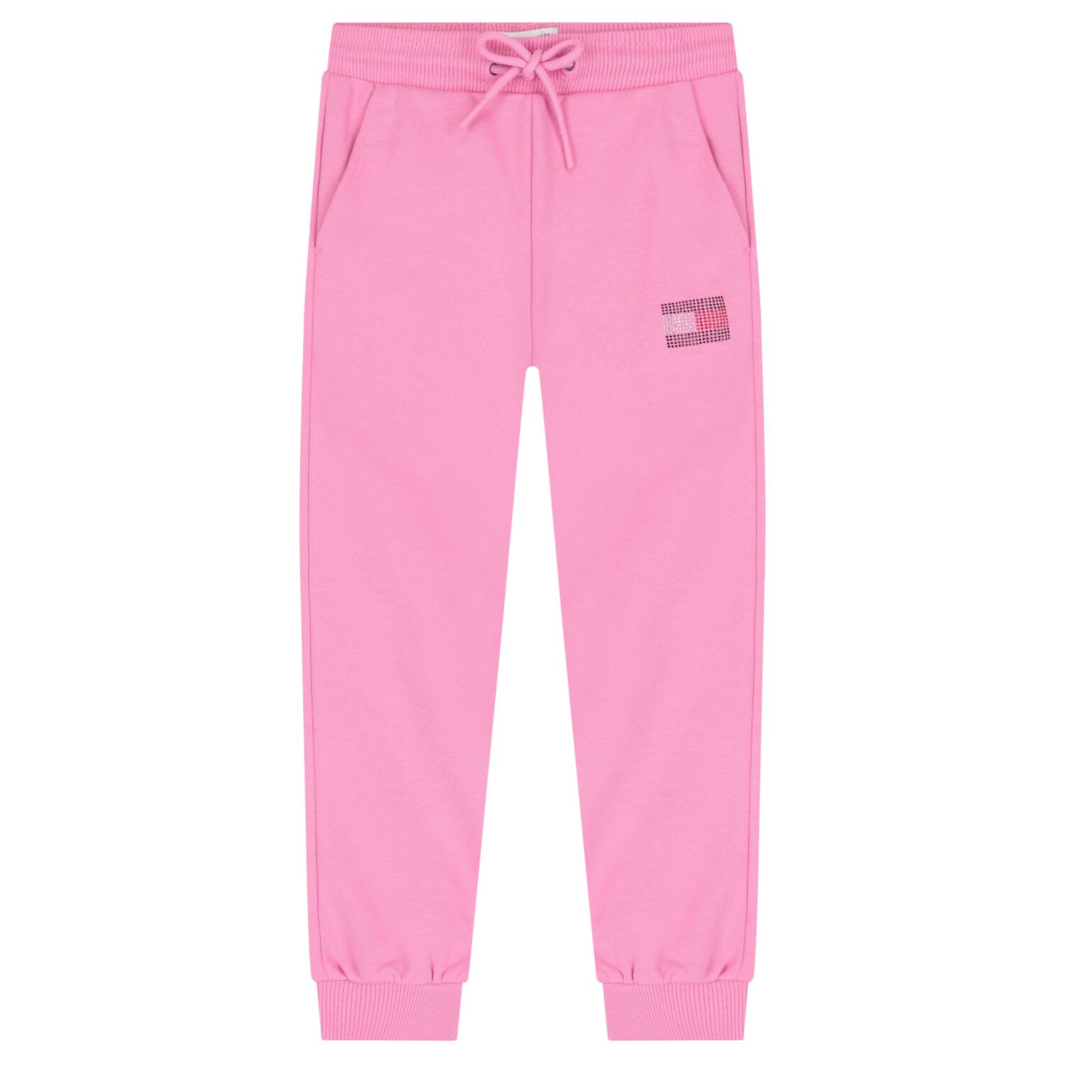 Girls Pink Embellished Logo Joggers, 2, hi-res