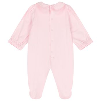 Baby Girls Pink Logo Babygrow