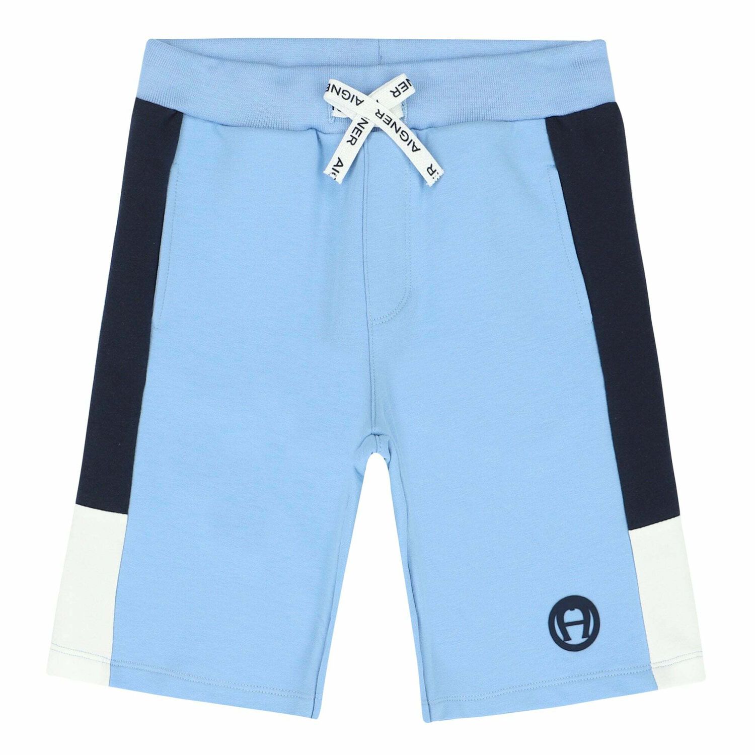 Boys Blue Logo Shorts, 3, hi-res