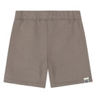 Beige Logo Shorts, 4, hi-res