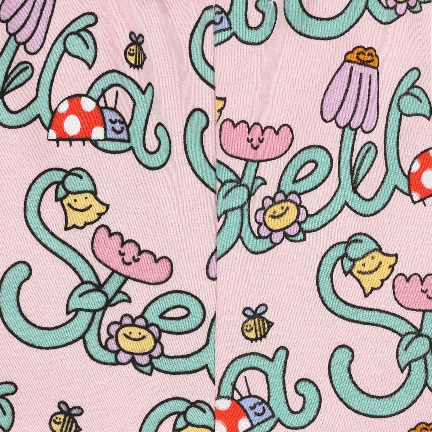 Younger Girls Pink Floral Logo Shorts, 1, hi-res