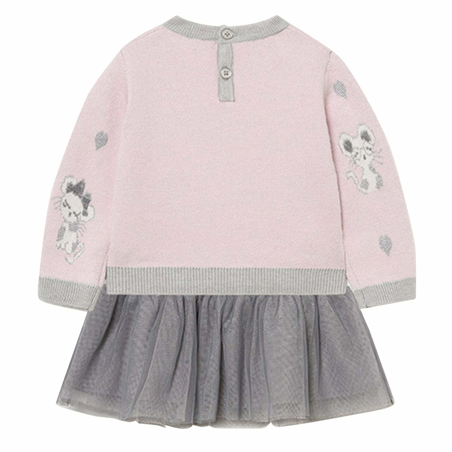 Younger Girls Pink Sweater & Dress Set, 2, hi-res image number null