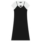 Girls Mini Me White & Black Logo Dress Set, 1, hi-res