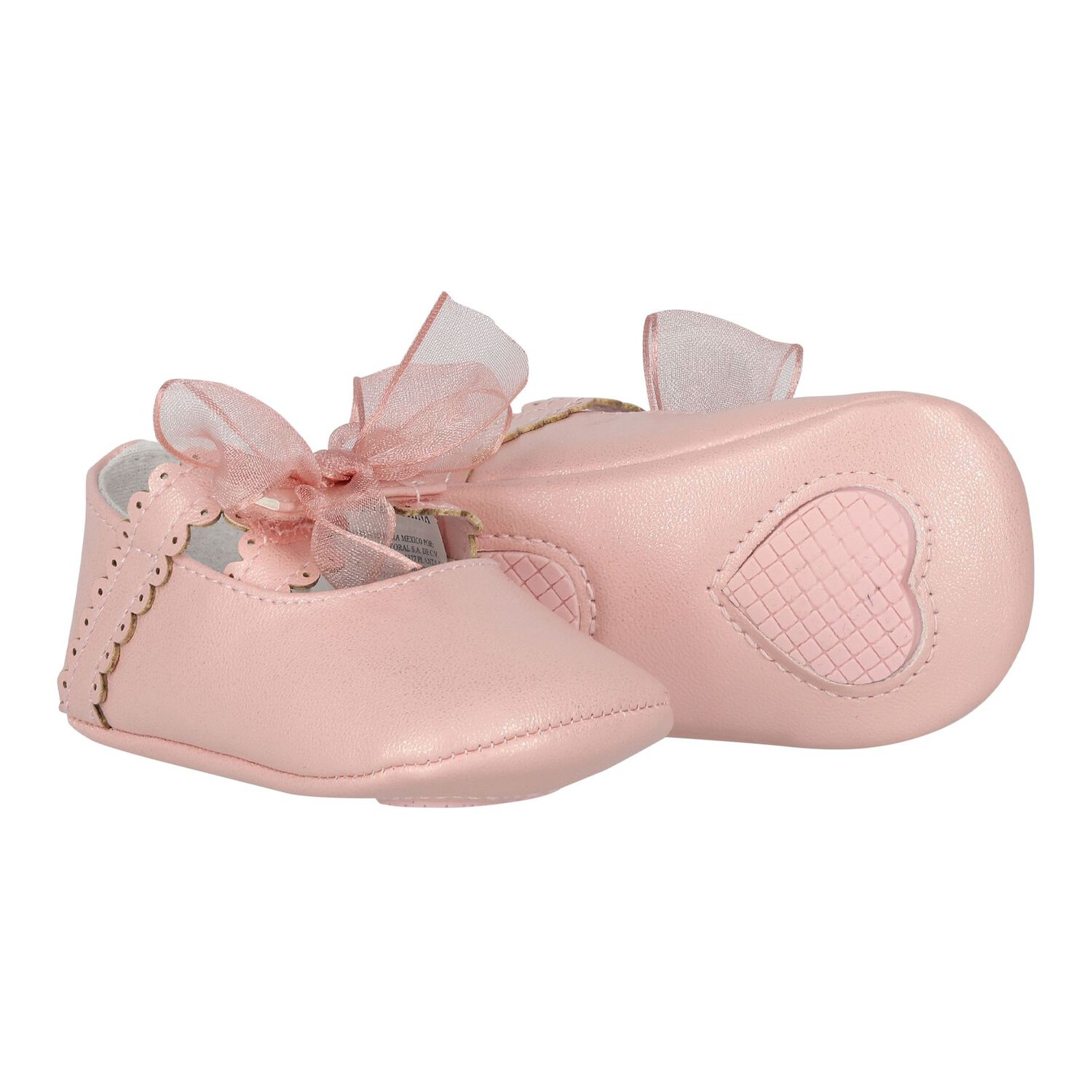 Baby Girls Pink Bow Pre Walker Shoes, 2, hi-res