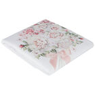 Baby Girls White Floral Blanket, 1, hi-res