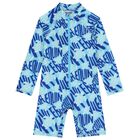 Boys Blue Turtle Sun Suit, 1, hi-res