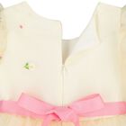 Girls Ivory Embroidered Floral Dress, 1, hi-res