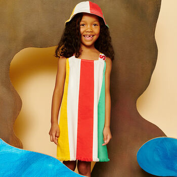Girls Multi-Colored Striped Dress
