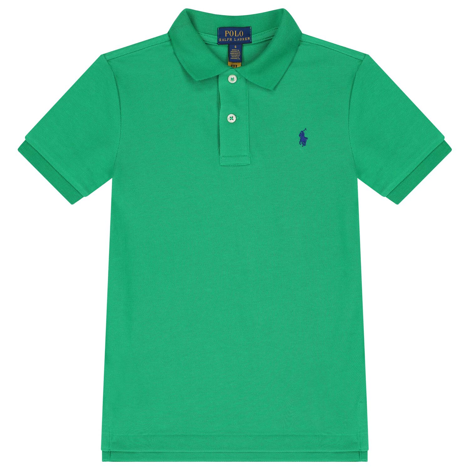Boys Green Logo Polo Shirt, 1, hi-res