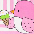 Girls Pink & White Striped Poncho Towel, 1, hi-res