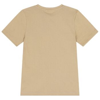 Boys Beige Logo T-Shirt