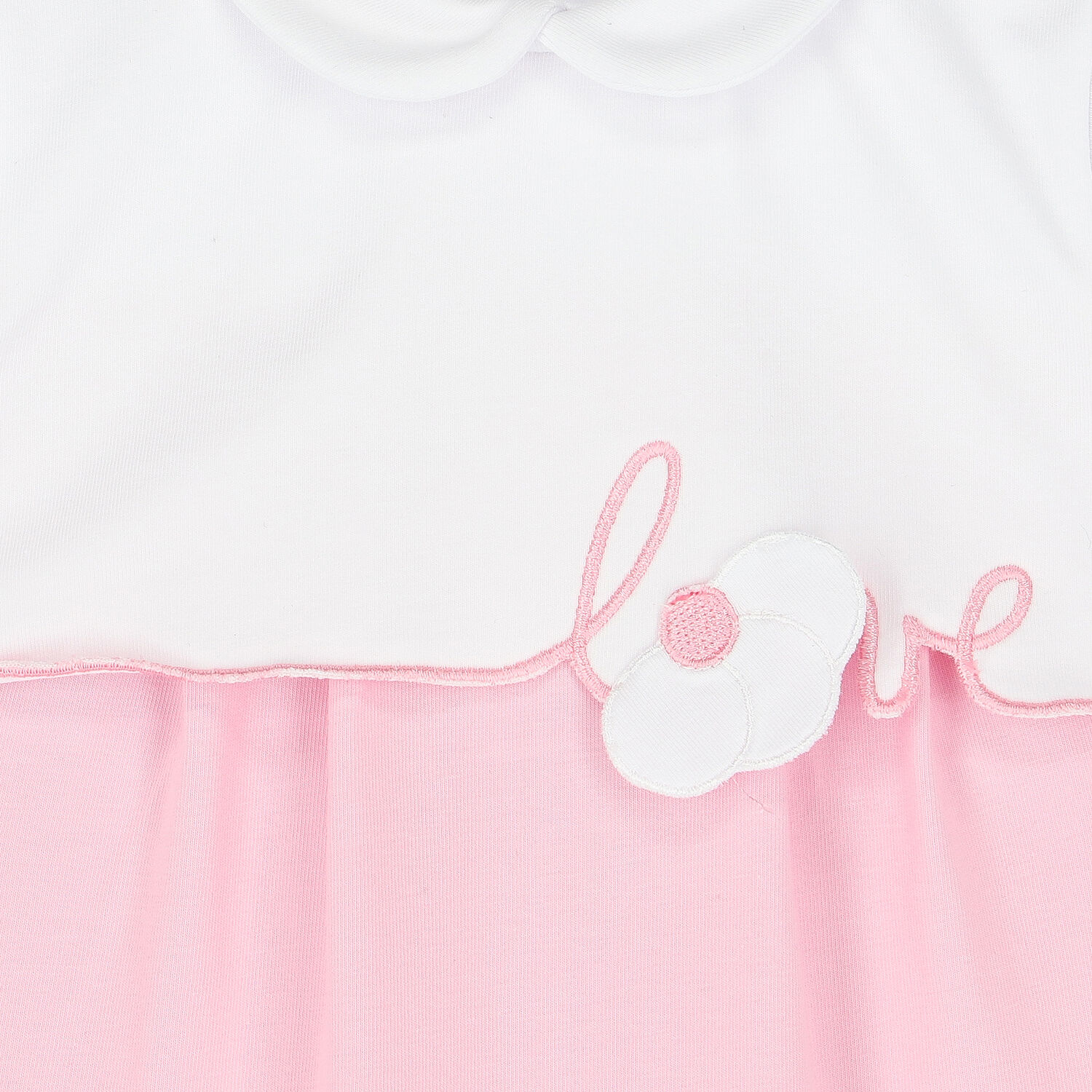 Baby Girls White & Pink Love Romper, 1, hi-res image number null