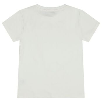 Girls Ivory Bag Logo T-Shirt