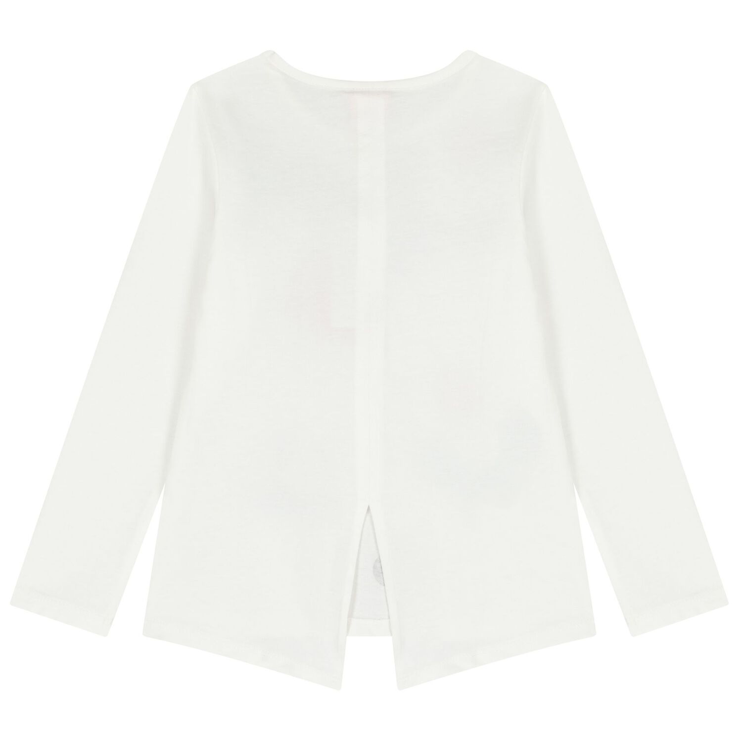 Girls Ivory Floral Long Sleeve Top, 1, hi-res