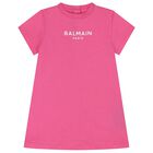 Younger Girls Pink Logo Dress Set, 1, hi-res