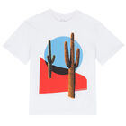 Boys White Cactus T-Shirt, 1, hi-res