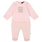 Baby Girls Pink Logo Babygrow, 3, hi-res