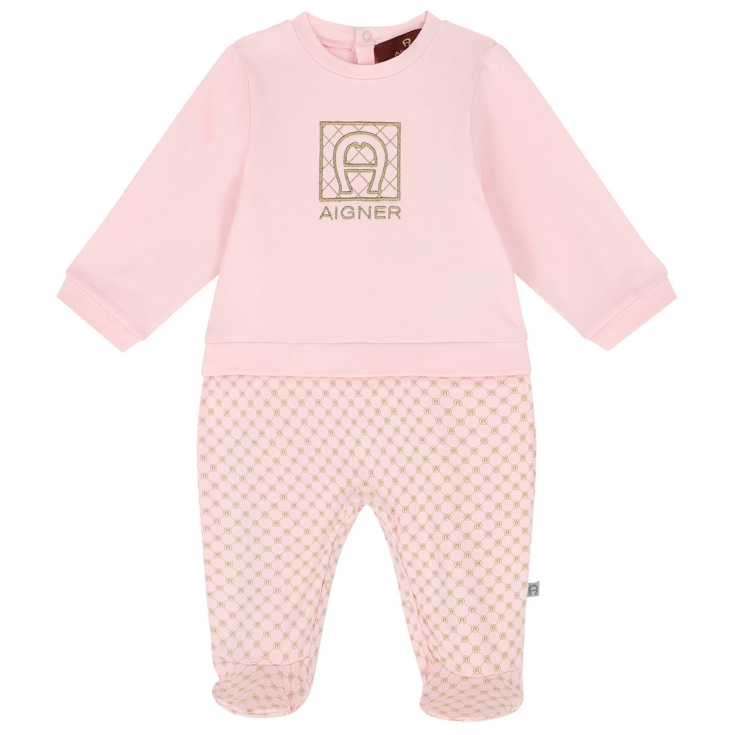 Baby Girls Pink Logo Babygrow, 3, hi-res image number null