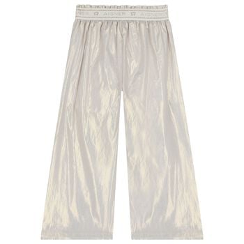 Girls Gold Logo Trousers