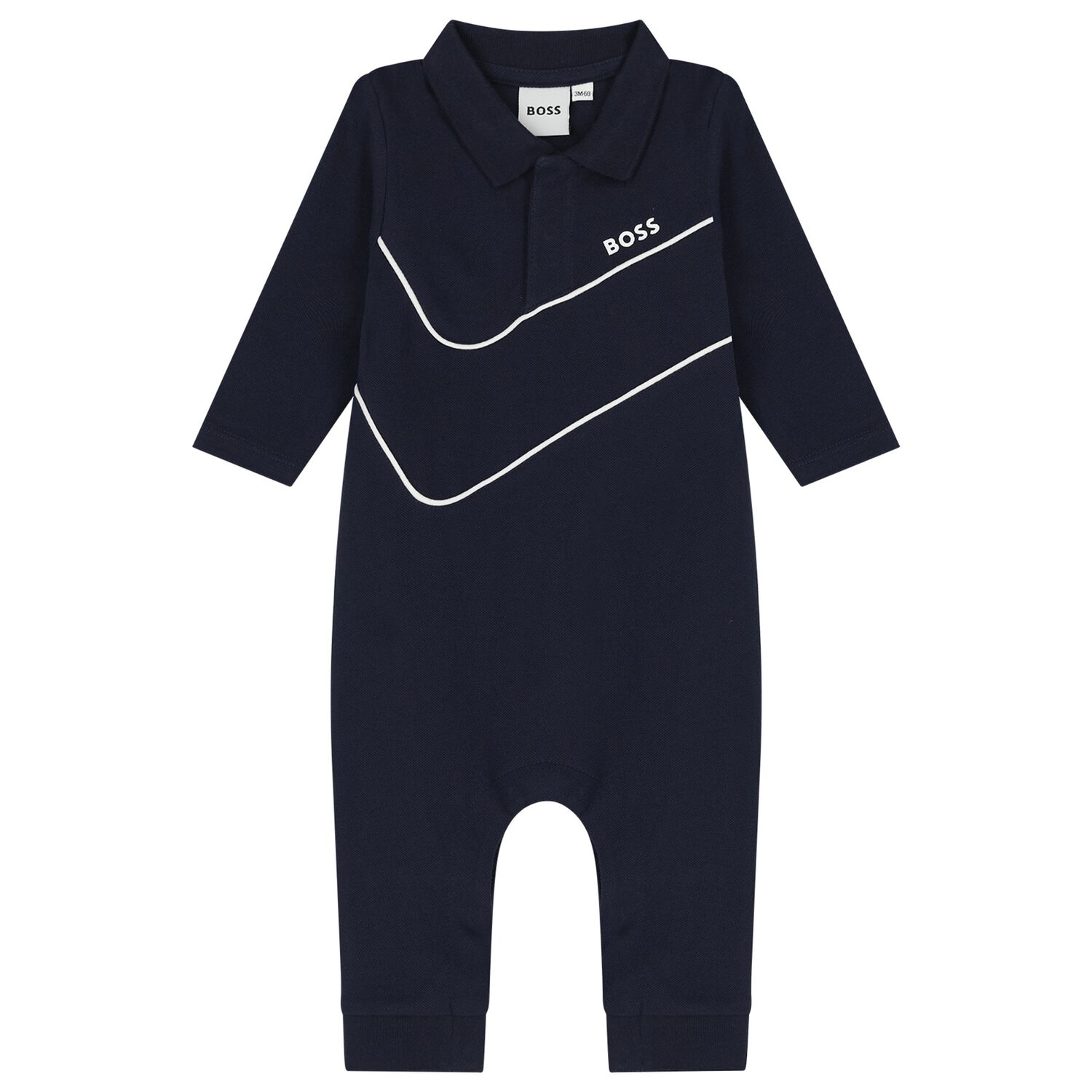 Baby Boys Navy Blue Babygrow, 1, hi-res