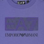 Boys Purple Geometric EA7 T-Shirt, 4, hi-res