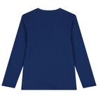 Boys Blue Teddy Bear Long Sleeve Top, 3, hi-res