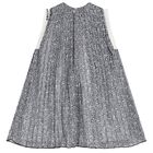 Girls White & Black Logo Pleated Dress, 1, hi-res