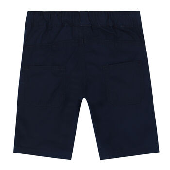 Younger Boys Navy Logo Shorts
