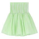 Girls Green & White Striped Skirt, 1, hi-res