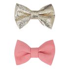 Girls Gold & Pink Hairclips ( 2-Pack ), 1, hi-res